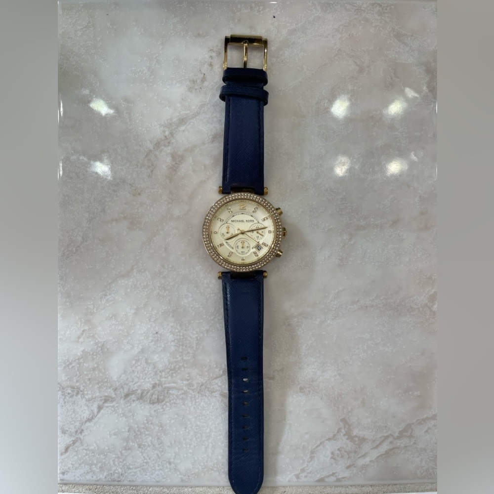 Navy Blue MK watch